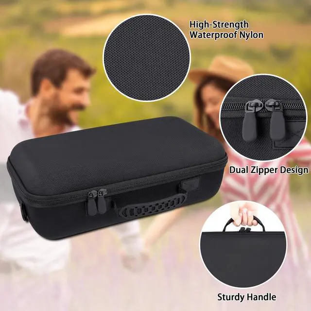 Alt view image 5 of 5 - for Bose SoundLink Max Portable Speaker Hard Protective Case, Portable Travel Case with Shoulder Strap and Handle (Black Case) - co2CREA
