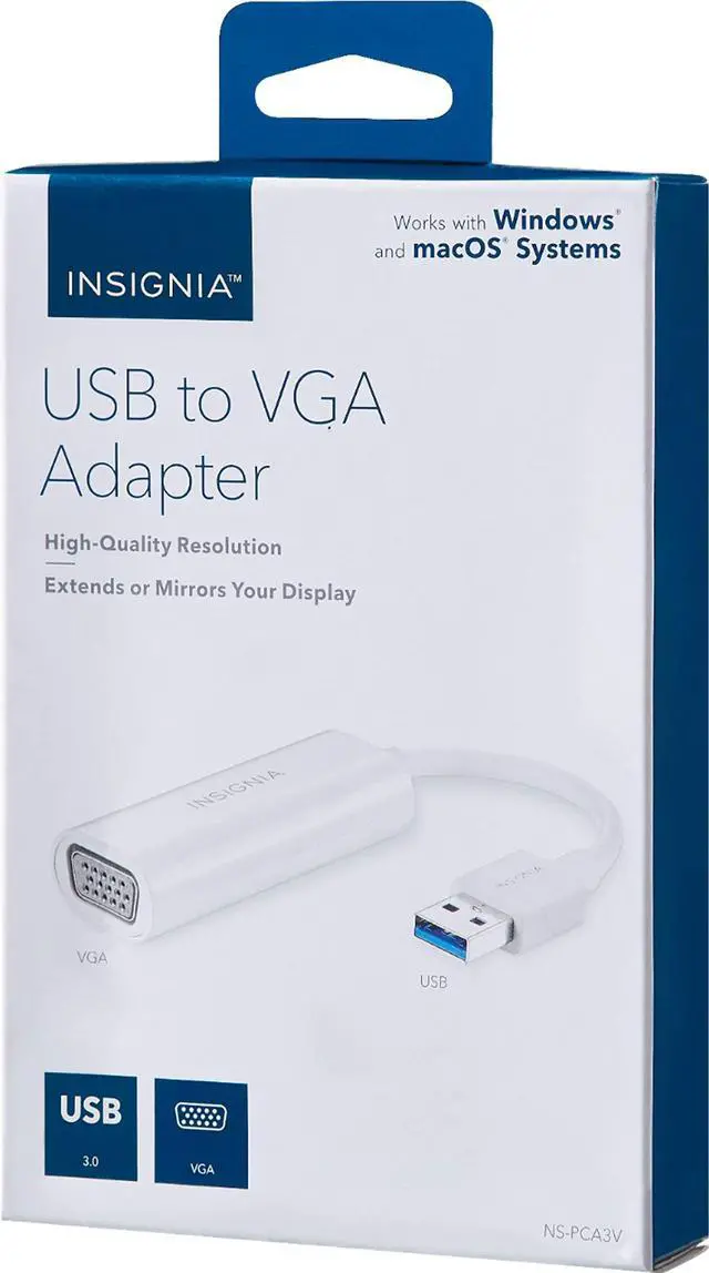 Alt view image 5 of 5 - INSIGNIA USB to VGA Adapter - Model: NS-PCA3V