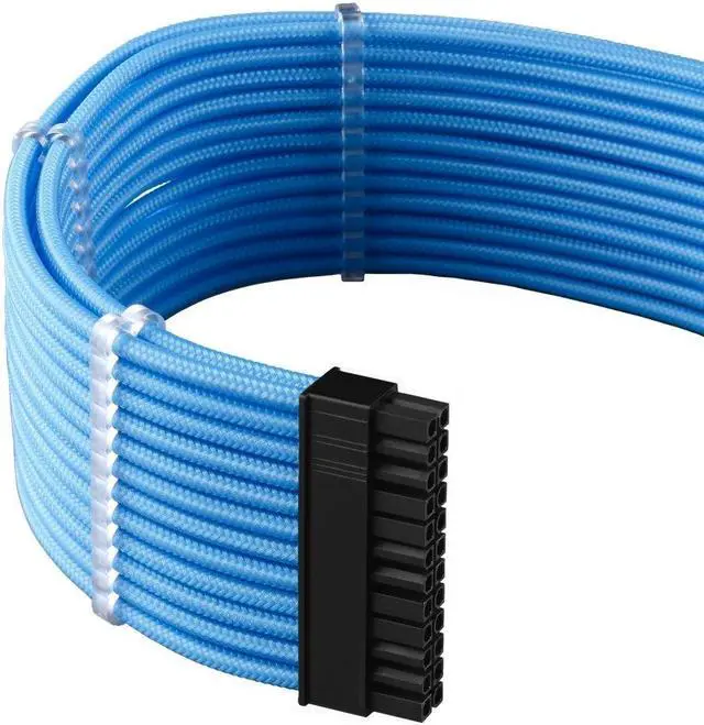 Alt view image 2 of 3 - CableMod E-Series Pro ModMesh Sleeved Cable Kit for EVGA G/G+ / P/P+ / T (Light Blue)