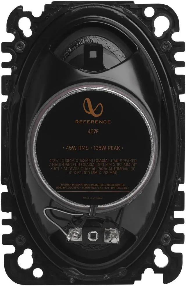 Alt view image 3 of 5 - Infinity REF467F Reference Series 4x6 Extreme-Performance Automotive coaxial Speakers