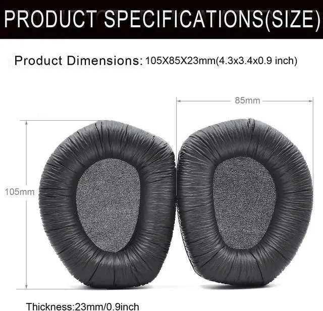 Alt view image 5 of 5 - Design Pack | New Ear Pads Replacement Compatible with Sennheiser RS165,RS175, RS185,RS195 RF Wireless Headphone