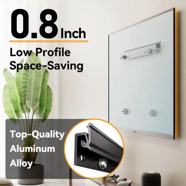 Alt view image 5 of 5 - EZISE Studless TV Wall Mount for 32-75 inch TVs, No Drill Drywall TV Bracket Holds up to 150 lbs, Bubble Level Included, Low Profile, No Stud, Easy to Install for Bedroom Living Room