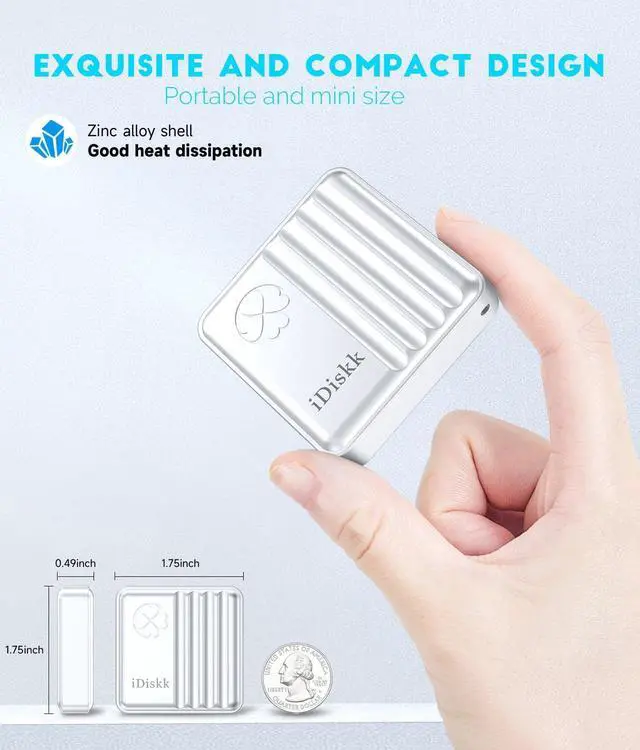 Alt view image 4 of 5 - iDiskk Disk 10Gbps M.2 NVMe SSD Enclosure for iPhone 15,Windows,Android,OS, USB C 3.2 Gen2, Enclosure NVMe Reader Supports M Keys and Size 2230 SSDs, Supports Up to 2TB