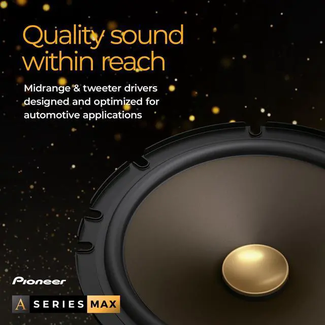 Alt view image 3 of 5 - Pioneer A-Series MAX TS-A653FH 6.5 2-Way Speakers (Pair)  340W Max, Balanced Sound + Smooth Treble, Enhanced Bass, Ideal Factory Upgrade, Installation Adaptors Included