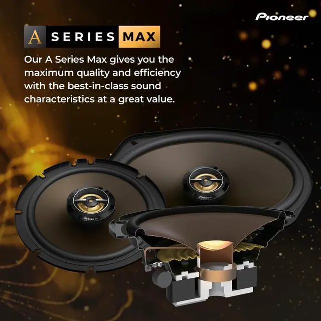 Alt view image 2 of 5 - Pioneer A-Series MAX TS-A653FH 6.5 2-Way Speakers (Pair)  340W Max, Balanced Sound + Smooth Treble, Enhanced Bass, Ideal Factory Upgrade, Installation Adaptors Included