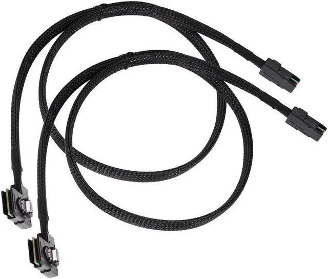 Alt view image 5 of 5 - Saihisday Internal Mini SAS Cable, Mini SAS SFF-8087 to Right Angle SFF-8087 Cord, 90 Degree Right Angle SAS-A SAS-B SATA Cable Replacement for DELL POWEREDGE R310 R710 H700(2PCS)