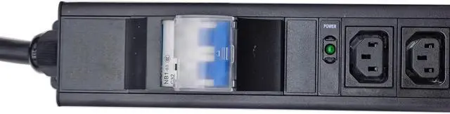 Alt view image 5 of 5 - 8way C13 C19 30A 120V-240V Metered PDU Current Volts Digital Meter SPD L6-30P amp PDU (OIT-8C13-6-30P-LED-30A)