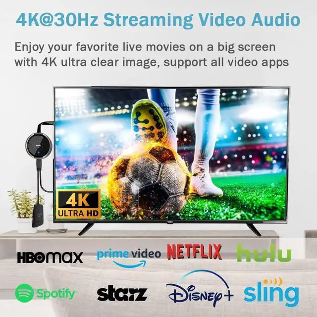 Alt view image 4 of 5 - TIMBOOTECH Wireless HDMI Transmitter and Receiver 4K, Streaming Media Video/Audio/File HDMI Wireless Extender 5G Kit for Laptop, Camera, Cable Box, Netfix, PS5, Phone to Monitor, Projector, HDTV 165FT