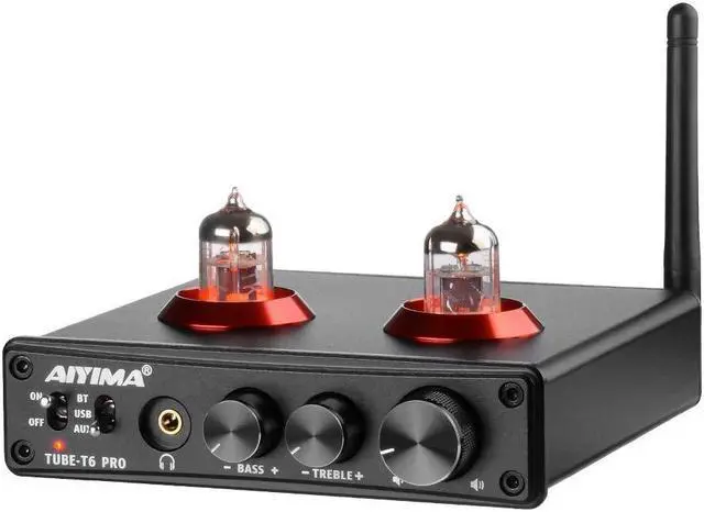 Main image of AIYIMA Tube T6 PRO Bluetooth 5.0 Tube Preamplifier Hi-Fi Headphone Amp Vacuum Tube Preamp for Home Audio Amplifier Wireless Receiver Audio Decoder Preamp PC-USB DAC APTX