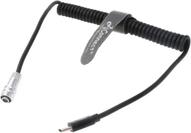 Main image of AConnect BMPCC-4K-6K Power-Cable Type-C to Weipu 2 Pin Female for PD-Power-Bank Blackmagic-Pocket-Cinema-Camera Flexible Coiled Cable