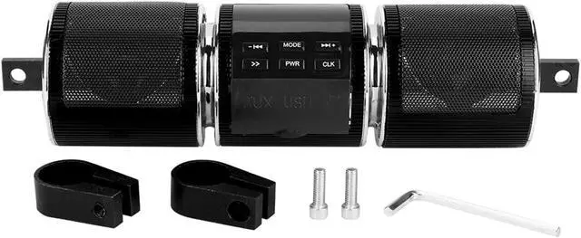 Alt view image 2 of 5 - aqxreight Universal Waterproof Motorcycle Speakers 3.0+EDR Tf USB 12V IPX4 Music Player Motorcycle Audio Suitable for 22mm Handlebars (Black)
