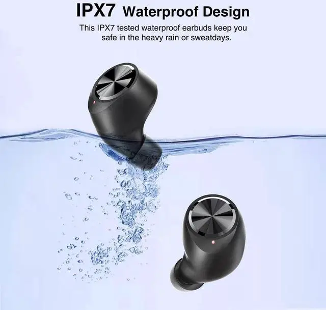 Alt view image 4 of 5 - Aruind® True Wireless Earbuds Bluetooth Headphones 160H Playtime Earphones with Mobile Power LED Power Display IPX7 Waterproof Sports in-Ear Earbuds CVC 8.0 Noise Cancelling Deep Bass Headset