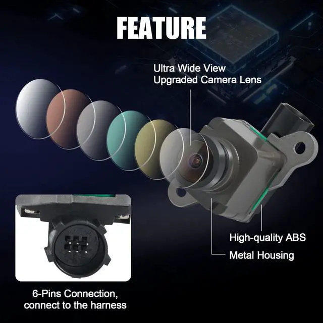 Alt view image 3 of 5 - AUTOBABA Rear View Back Up Camera Compatible with 2013-2018 Dodge Ram 1500 2500 3500 4500 5500 2013-2017 Dodge Viper 2015 Chrysler 200 Views Reversing Parking Backup Camera Replace# 56038978AL 590-079