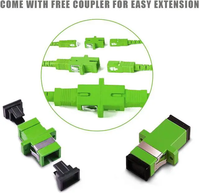 Alt view image 5 of 5 - Bangun 30 Meters SC/APC to SC/APC Fiber Optic Internet Cable, Outdoor Armored Single Mode Patch Cable, Fiber Optic Jumper Optical Patch Cord - SIMPLEX - 9/125um - OS1/OS2 Compatible, LSZH Black