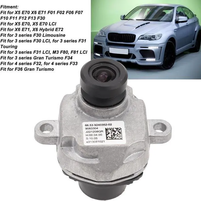 Alt view image 4 of 5 - Front Bumper Side View Camera for X5 E70 X6 E71 F01 F02 F06 F07 F10 F11 F12 F13 F30, Front Parking Camera, HD Display, Safety Driving with Strong Performance (Left 6653924035201)