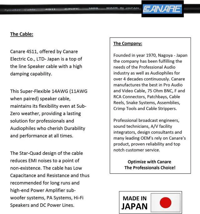 Alt view image 3 of 5 - WORLDS BEST CABLES 4 Units - 8 Inch - Canare 4S11  Audiophile Grade - 11AWG - HiFi Speaker Jumper Cable Terminated with Gold Spade Connectors