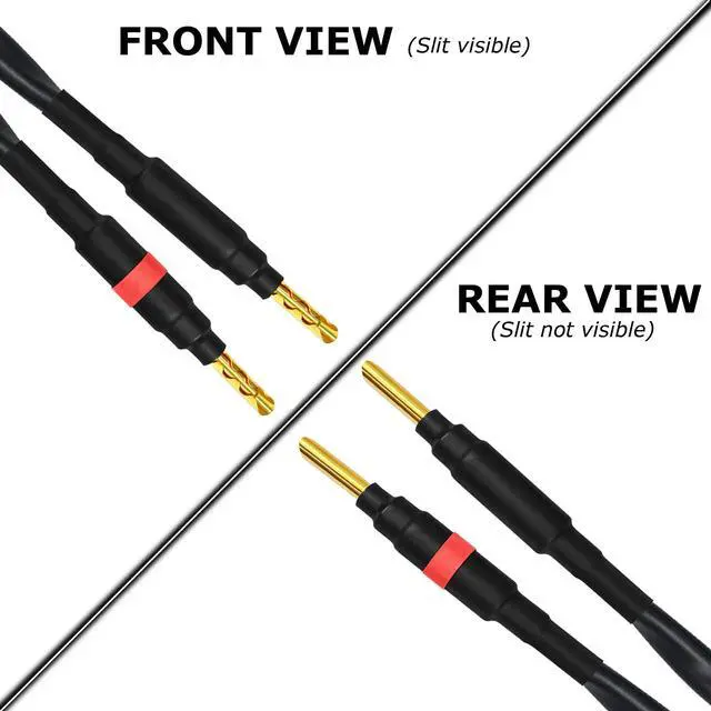 Alt view image 4 of 5 - WORLDS BEST CABLES 3 Foot - Canare 4S11  Audiophile Grade - HiFi Star-Quad Single Speaker Cable for Center Channel with Eminence Gold Banana Connectors