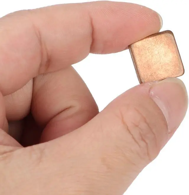 Alt view image 5 of 5 - 100pcs Copper Pad Shim Thermal Kit,Pure Copper Heatsink,Low Copper Plate Cooler Heat Sink for Cooling PC Components Laptop IC Chips CPU VGA, , VRAM, , M.2 SSD