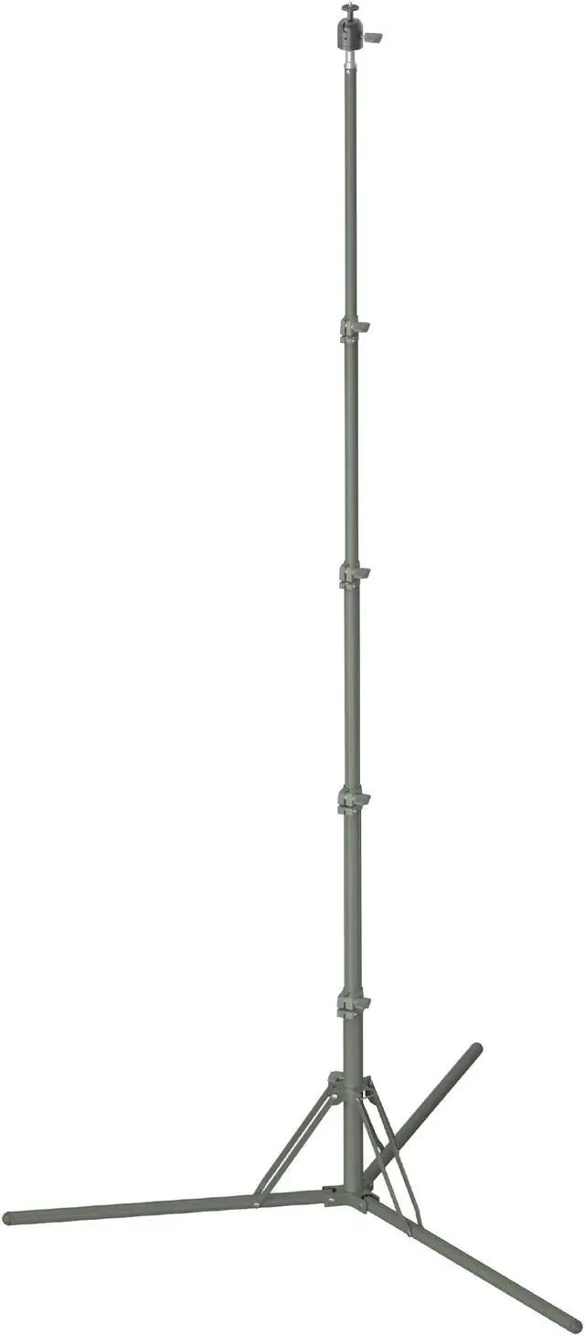 Main image of CLAYMORE Tripod Stand (Light Khaki) - Lightweight Aluminum Outdoor Action Camera, Fan & Lighting Stand, 1/4" Mount, 19-75in, 360deg Ball Head, Wind-Resistant. Carrying Case and Dual-Sided Hook.