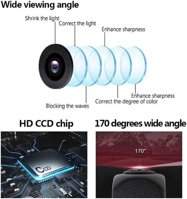 Alt view image 3 of 5 - CZSWCH Tailgate Handle Backup Camera for Dodge Ram (2009-2017) HD Rear View Camera Night Vision IP68 Waterproof 170° Wide Viewing (RCA Connect)