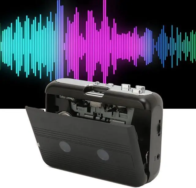 Alt view image 2 of 5 - Portable Cassette Player Auto Reverse, FM Tape Player with Built-in Speaker, Stereo Clear Sound Quality, Headphone Support, Retro Music Player for Travel