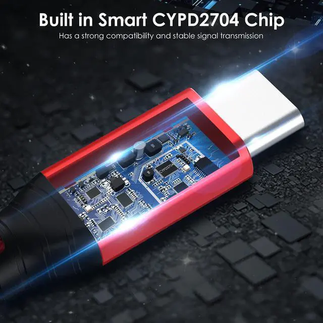 Alt view image 5 of 5 - Dbilida 240W for Thunderbolt 3 Cable 40Gbps 6.6 ft, USB C Cable with PD 3.1, Single 8K/5K@60Hz, 4K 144Hz Dual 4K for iPhone 15/Plus/Pro/Pro Max, eGpu,MacBook Pro, Docking, Hub, SSD