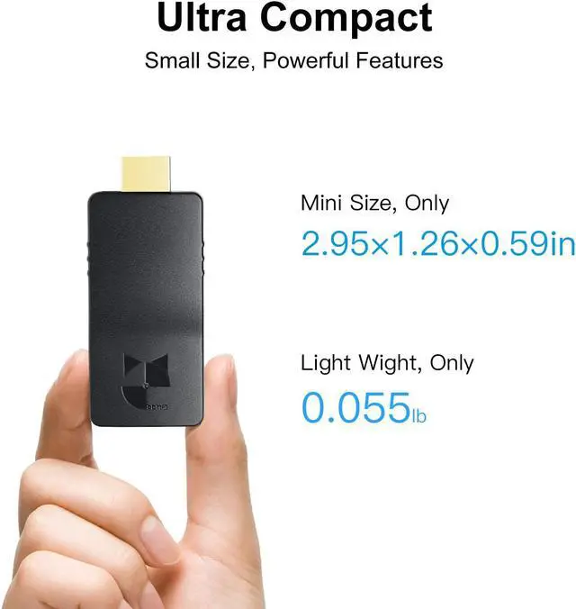 Alt view image 2 of 5 - DDMALL Wireless HDMI Transmitter and Receiver, Portable 2.4G/5G Wireless HDMI Extender Kit for Stream Video and Audio to Monitor from PC/TV/DV/Box/Projector, Supports Many to Many (WHE-10)