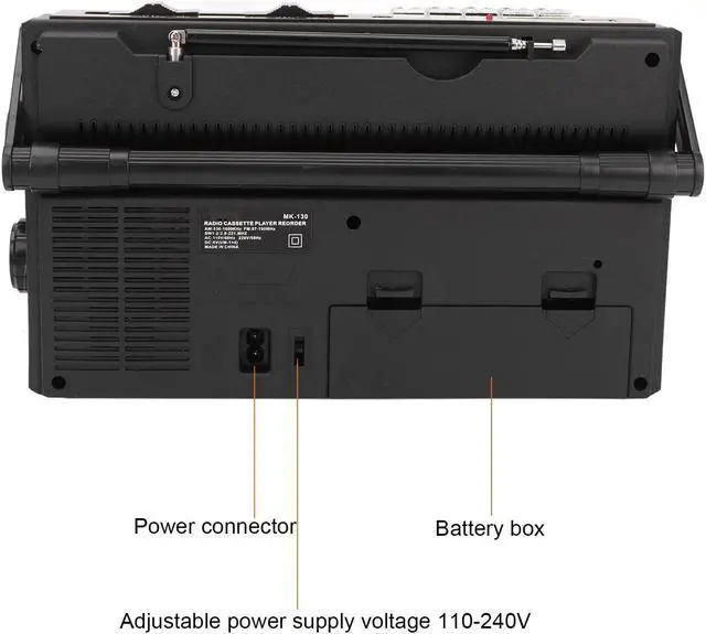 Alt view image 5 of 5 - Retro Boombox Cassette Player AM/FM Radio Stereo, Vintage Tape Player Recorder Cassette with Speaker and Earphone Jack, Stereo Sound System for Elderly Children, Full Band Noiseless, Gifts(US Brown)