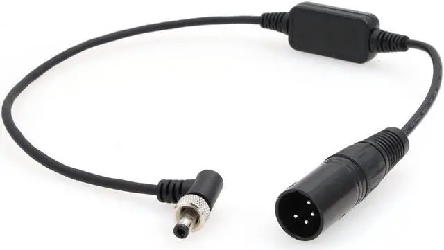 Main image of DRRI XLR 4Pin Male to Locking DC 2.1mm Regulated 12V Power Cable for Atomos Ninja V Monitor (12V Lock dc-4XLR M)