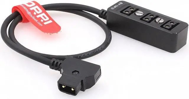 Main image of DRRI 3 Port P-tap to Dtap Metal Power Distribution Box with 1/4" Thread for ARRI Red Tilta Handle BMPCC 4K 6K (Black)