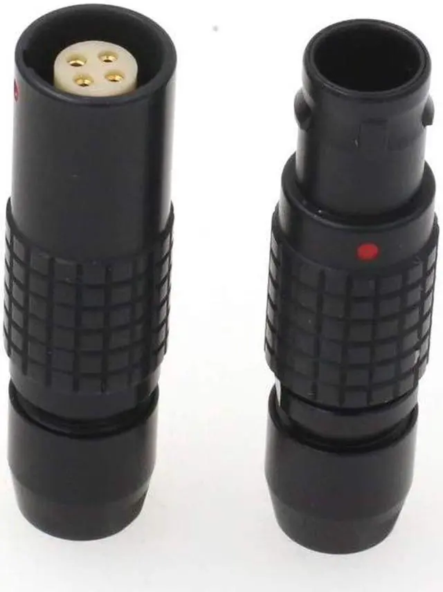 Main image of DRRI 1B PHG and FGG 4 pin Push-Pull Circular Connector Male Plug & Female Socket for Mechanical Keyboard Black Color