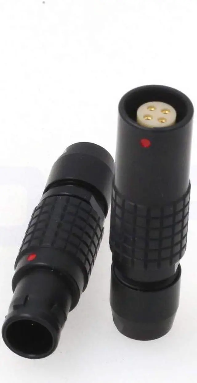 Alt view image 3 of 5 - DRRI 1B PHG and FGG 4 pin Push-Pull Circular Connector Male Plug & Female Socket for Mechanical Keyboard Black Color