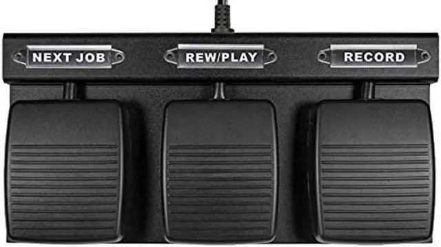 Main image of ECS Dictation USB Foot Pedal, Hands Free 3 Button Pedals for Medical Applications