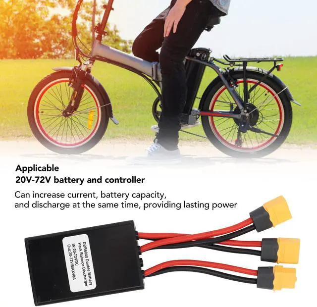 Alt view image 3 of 5 - Ejoyous Dual Battery Connector, 20V-72V Double Battery Discharge Converter, XT60, Black