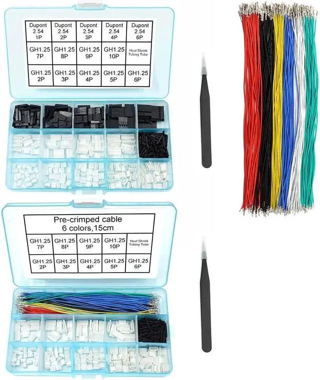 Main image of GH1.25 Dupont2.54 Connectors and Pre-Crimped Cables Wire Kit for Pixhawk2 Pixhack Pixracer PXFmini Silicone Wire