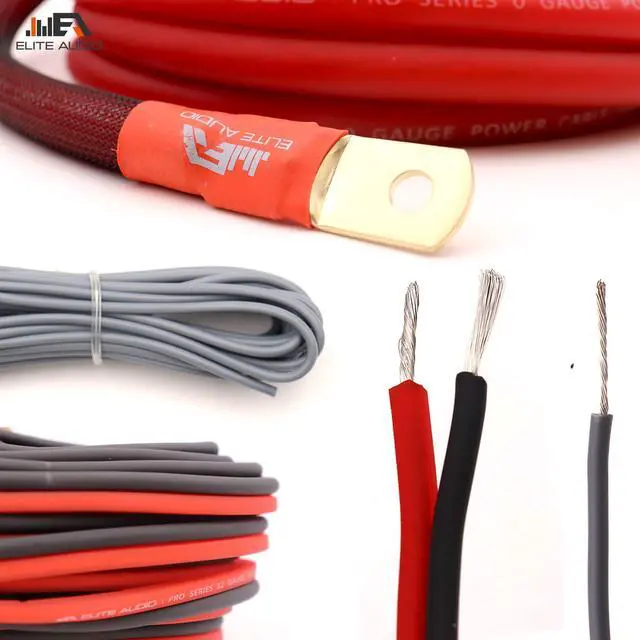 Alt view image 4 of 5 - Elite Audio EA-PROK0 + EA-PRO3 Pro Series Amplifier Wiring Kit Bundle with 2-Channel RCA Combo - 5000W Max Power, 0GA Cables, Dual RCA Sets, ANL Fuse and Holder