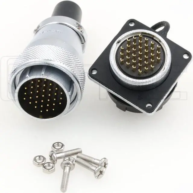 Alt view image 2 of 5 - Eonvic WEIPU WS28 Connector Waterproof IP67 Metal Male Plug Female Square Socket Panel Mount Aviation Cable Connector (35Pin)