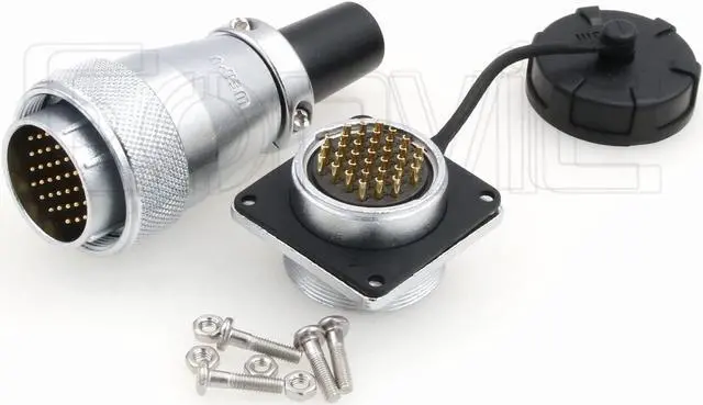 Alt view image 5 of 5 - Eonvic WEIPU WS28 Connector Waterproof IP67 Metal Male Plug Female Square Socket Panel Mount Aviation Cable Connector (35Pin)