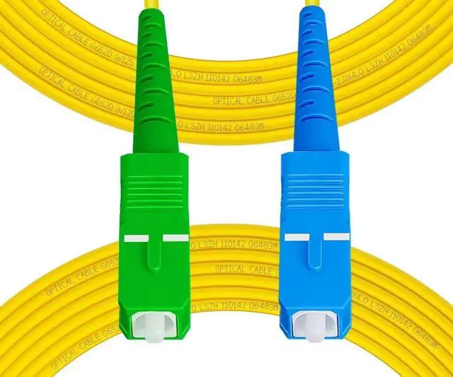 Main image of Fibergaga-50m(164ft) OS2 SC/UPC to SC/APC Fiber Patch Cable Single Mode, Simplex, Length Option: 0.5M(1.6ft)-50m(164ft) 9/125µm 2.0mm Diameter Fiber Optic Cable, OS1/OS2 Compatible