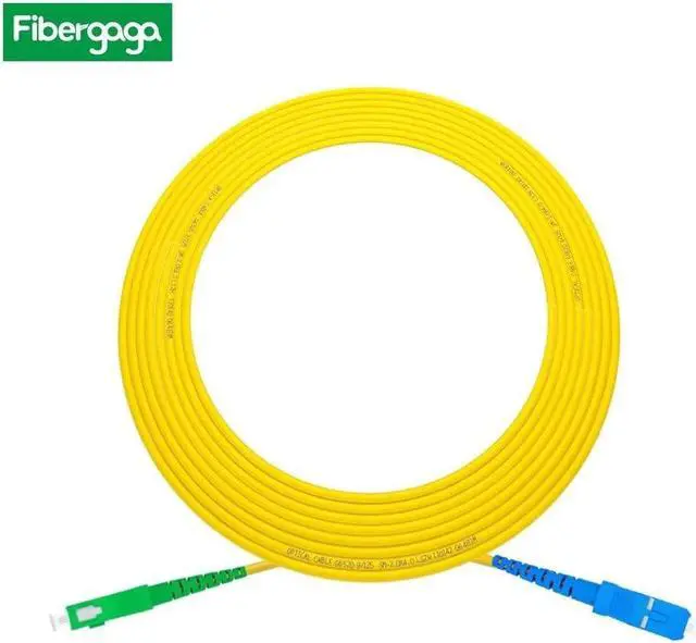 Alt view image 5 of 5 - Fibergaga-50m(164ft) OS2 SC/UPC to SC/APC Fiber Patch Cable Single Mode, Simplex, Length Option: 0.5M(1.6ft)-50m(164ft) 9/125µm 2.0mm Diameter Fiber Optic Cable, OS1/OS2 Compatible
