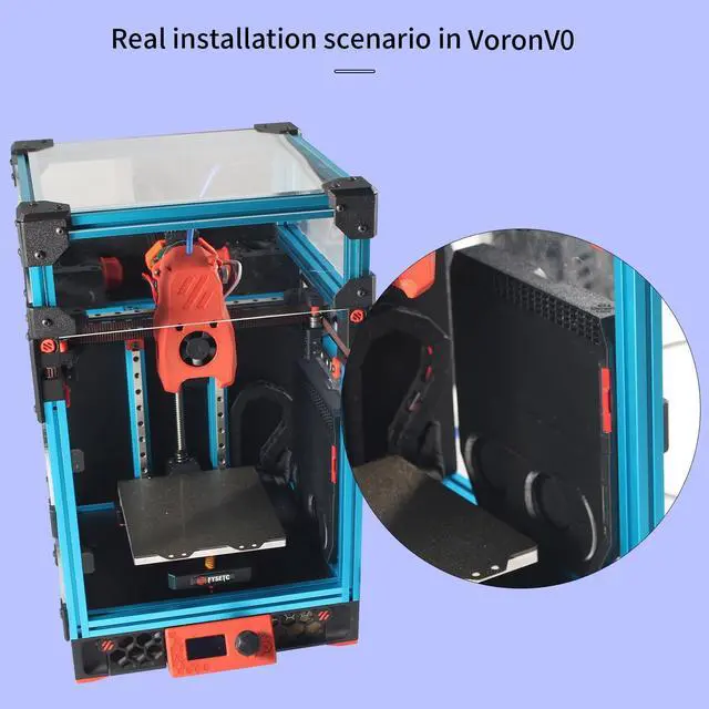 Alt view image 5 of 5 - FYSETC Voron2.4 Nevermore V6 Air Filter Set and Bed Leveling PEEK Mount (5cm, 3D Printer Accessory, Compatible with V2, V2.4, Trident, V0, V0.1)