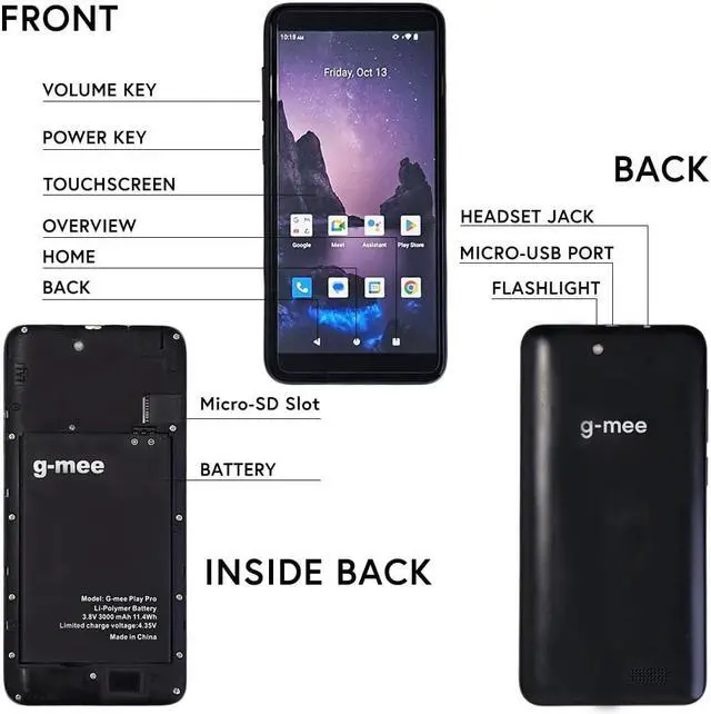 Alt view image 3 of 5 - G-Mee Play Pro-64GB Android 12 Smartplayer, Mp3 Player w/Bluetooth & Wi-Fi, Spotify Music Player/Mp4 Player & More, Kids' Safe Device w/Parental Controls
