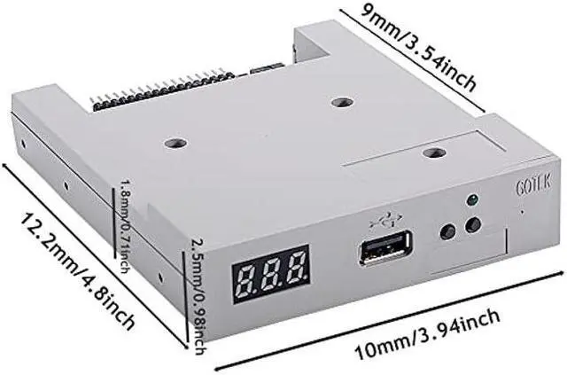 GoTEK SFR1M44-U100 3.5 Inch 1.44MB USB SSD Floppy Drive