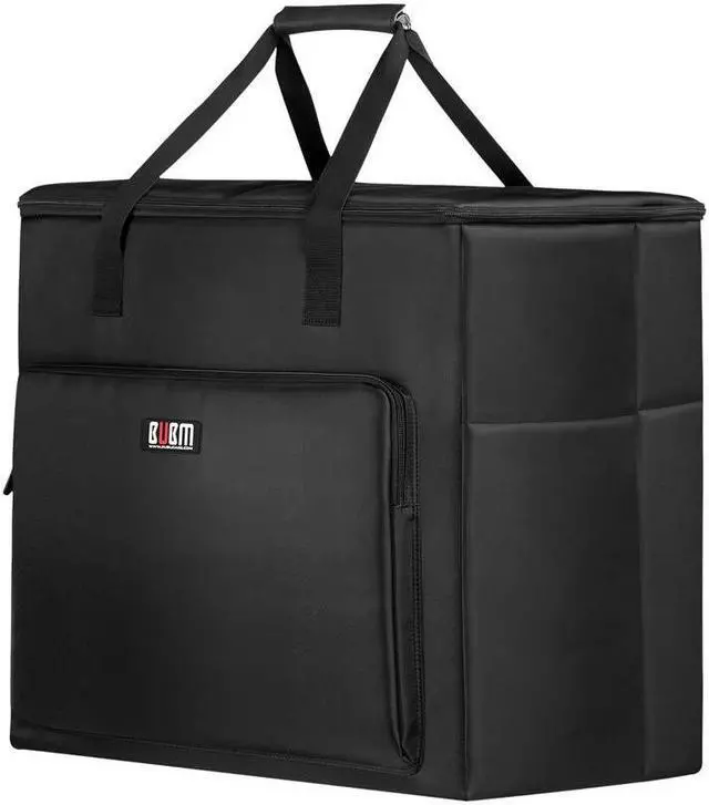 Main image of BUBM Desktop Computer Carrying Case, Padded Nylon Carry Tote Bag for Transporting Computer Tower PC Chassis,Monitor(Up to 27 inch),Keyboard,Cable and Mouse