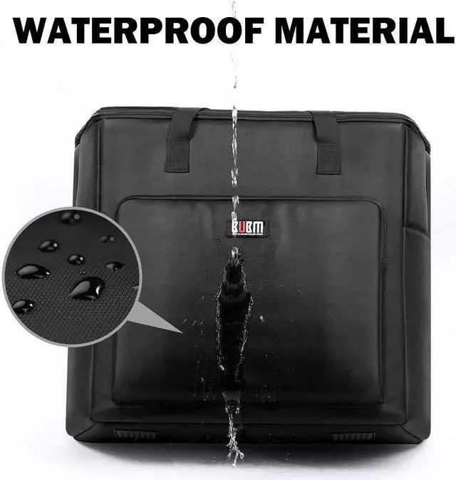 Alt view image 5 of 5 - BUBM Desktop Computer Carrying Case, Padded Nylon Carry Tote Bag for Transporting Computer Tower PC Chassis,Monitor(Up to 27 inch),Keyboard,Cable and Mouse