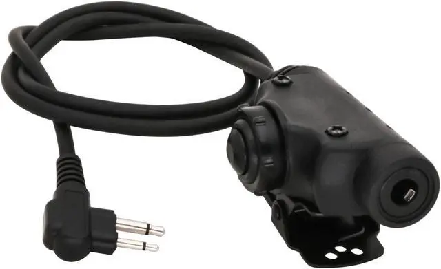 Main image of HEARFALCOM Tactical Headset Adapter U94 V2 PTT Push to Talk Tactical PTT Adapter 2 Pin Motorol Ptt with Standard 7.00mm Jack Compatible with Civilian Version Tactical Headset (BK 2)