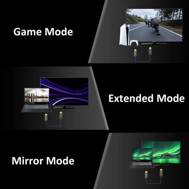 Alt view image 3 of 5 - 8K Fiber Optic HDMI Cable 65.6ft,Braided Nylon 8K HDMI Cable Ultra high Speed 48Gbps,Support 8K60Hz, 4K120Hz, Dynamic HDR, eARC Compatible PS5 PS4 Xbox Apple TV LG Samsung (Braided, 20m/65.6ft)