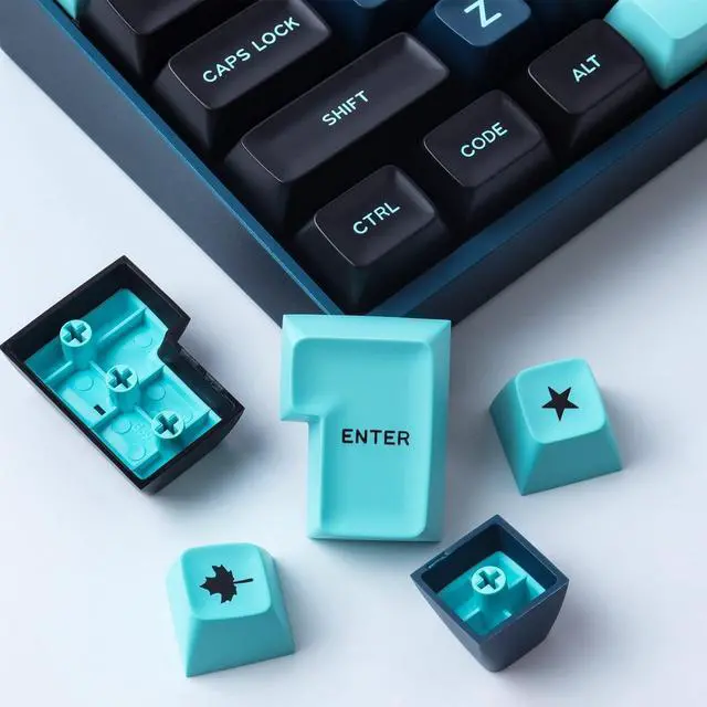 Alt view image 4 of 5 - Hyekit Custom Keycaps - Doubleshot Keycaps, Godzilla, SA Profile, 170 Key Set, for Mechanical Keyboard, US and UK Layouts, 2.25u, 2.75u, 3u, 6.25u, 7u Spacebar(Monster)