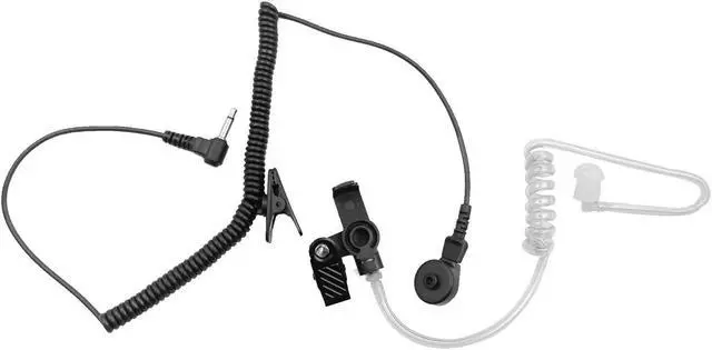 Alt view image 3 of 5 - HWAYO 3.5mm 1 pin Listen Only Surveillance Covert Acoustic Air Tube Earpiece Police Radio Headset + Medium Replacement Earmolds for Motorola Radio Speaker Mics(4 Pack)