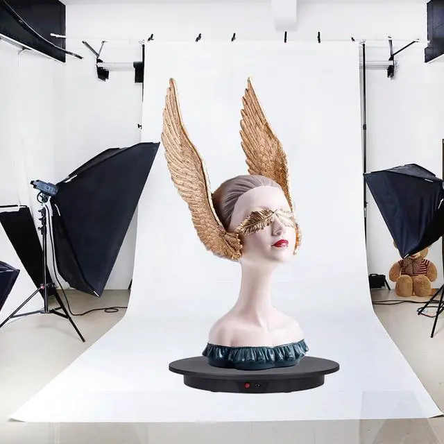 Alt view image 3 of 5 - JAYEGT Motorized Rotating Display Stand,360 Degree Electric Rotating Photography Turntable for Products DisplayVideo Show, Outdoor ShowRemote Control(Black / 16.5inch / 265 Lbs Load/Rechargeable)